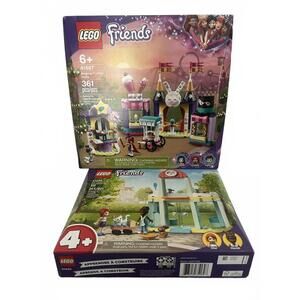 LEGO Friends Magical Funfair Stalls (41687) & Friends Pet Clinic (41695) Lot.